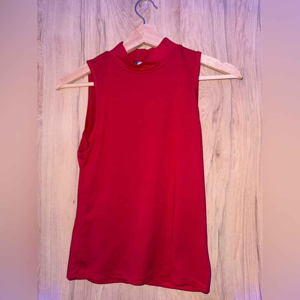 🔚 Splash Vibrant Red Sleeveless Tank Top